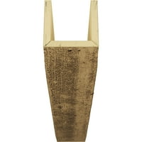 Ekena Millwork 4 W 10 H 16'l 3-странична груба пила ендоратан фау дрво тавански зрак, природен златен даб