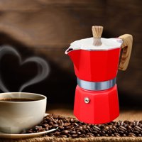 Производител на кафе, тенџере со алуминиум перколатор, издржлив производител на еспресо - црвена 300 мл