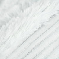 Уникатни поволни цени бушаво крзно декоративно ќебе бело близнак