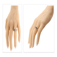 Нана јаже Мајка прстен 1- Избрани симулирани родилни камења, возрасни женски роза злато позлатена големина 9,5-камен7