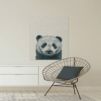 Печати за сликање од блискост на панда на завиткано платно