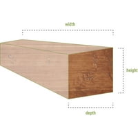 Ekena Millwork 6 H 10 D 60 W Rough Cedar Fau Wood Camply Mantel, Premium Mahogany