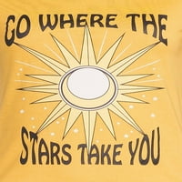 Одете каде што starsвездите ве одведуваат графичка маица на јуниори со кратки ракави