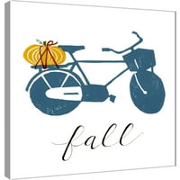 Слики, есенски велосипеди, 20х20, украсна wallидна уметност на платно