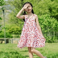 Лето Бонбони Девојки Се Облекуваат Природата Среќен Модел Деца Без Ракави Фустан Бебе Девојка Облека